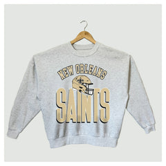 Gameday Couture Women's Fierce Focus Premium Oversized Fleece Pullover Sweatshirt - New Orleans Saints Pullover