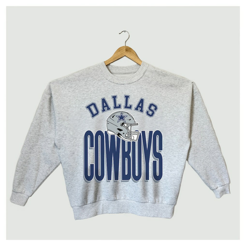 Gameday Couture Women's Fierce Focus Premium Oversized Fleece Pullover Sweatshirt - Dallas Cowboys Pullover