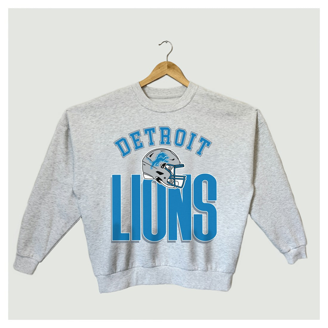Gameday Couture Women's Fierce Focus Premium Oversized Fleece Pullover Sweatshirt - Detroit Lions Pullover
