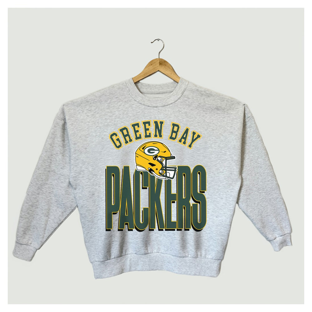 Gameday Couture Women's Fierce Focus Premium Oversized Fleece Pullover Sweatshirt - Green Bay Packers Pullover