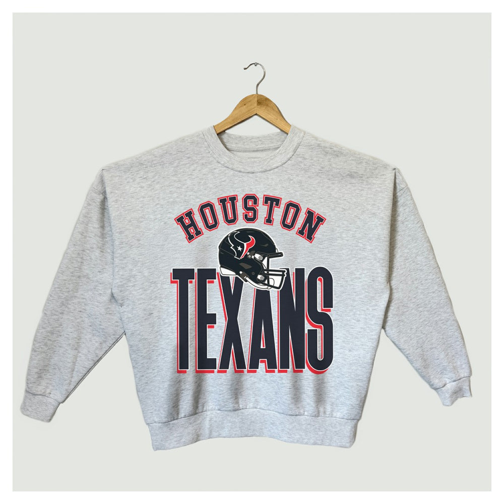 Gameday Couture Women's Fierce Focus Premium Oversized Fleece Pullover Sweatshirt - Houston Texans Pullover