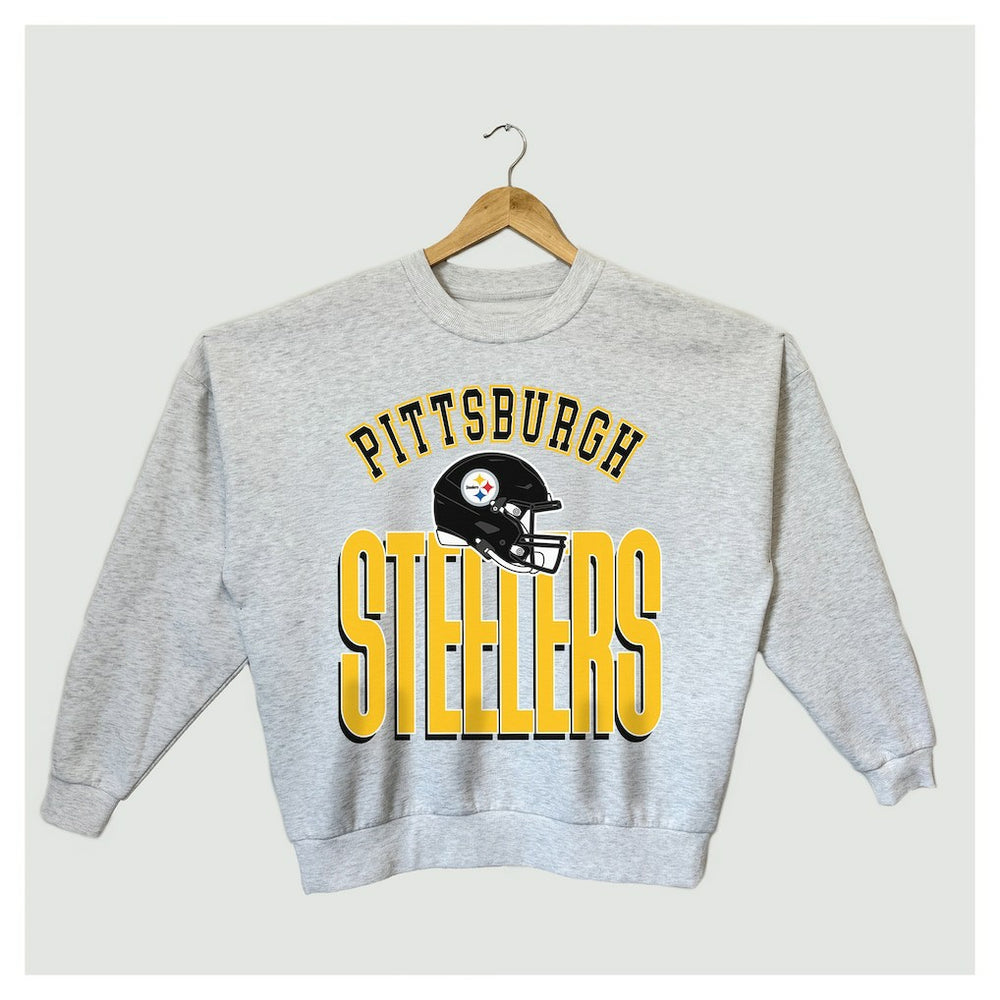 Gameday Couture Women's Fierce Focus Premium Oversized Fleece Pullover Sweatshirt - Pittsburgh Steelers Pullover