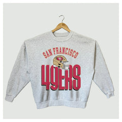 Gameday Couture Women's Fierce Focus Premium Oversized Fleece Pullover Sweatshirt - San Francisco 49ers Pullover