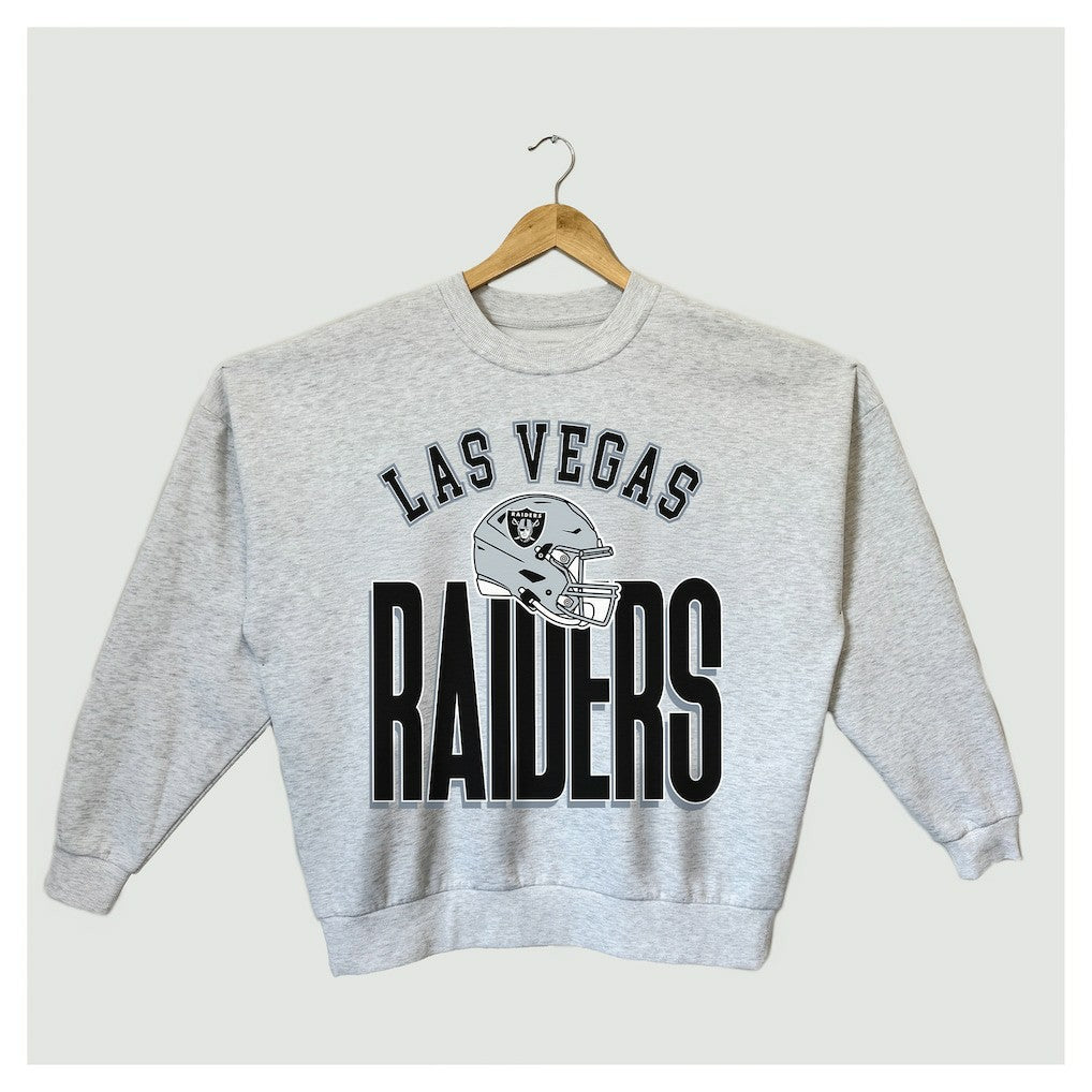 Gameday Couture Women's Fierce Focus Premium Oversized Fleece Pullover Sweatshirt - Las Vegas Raiders Pullover