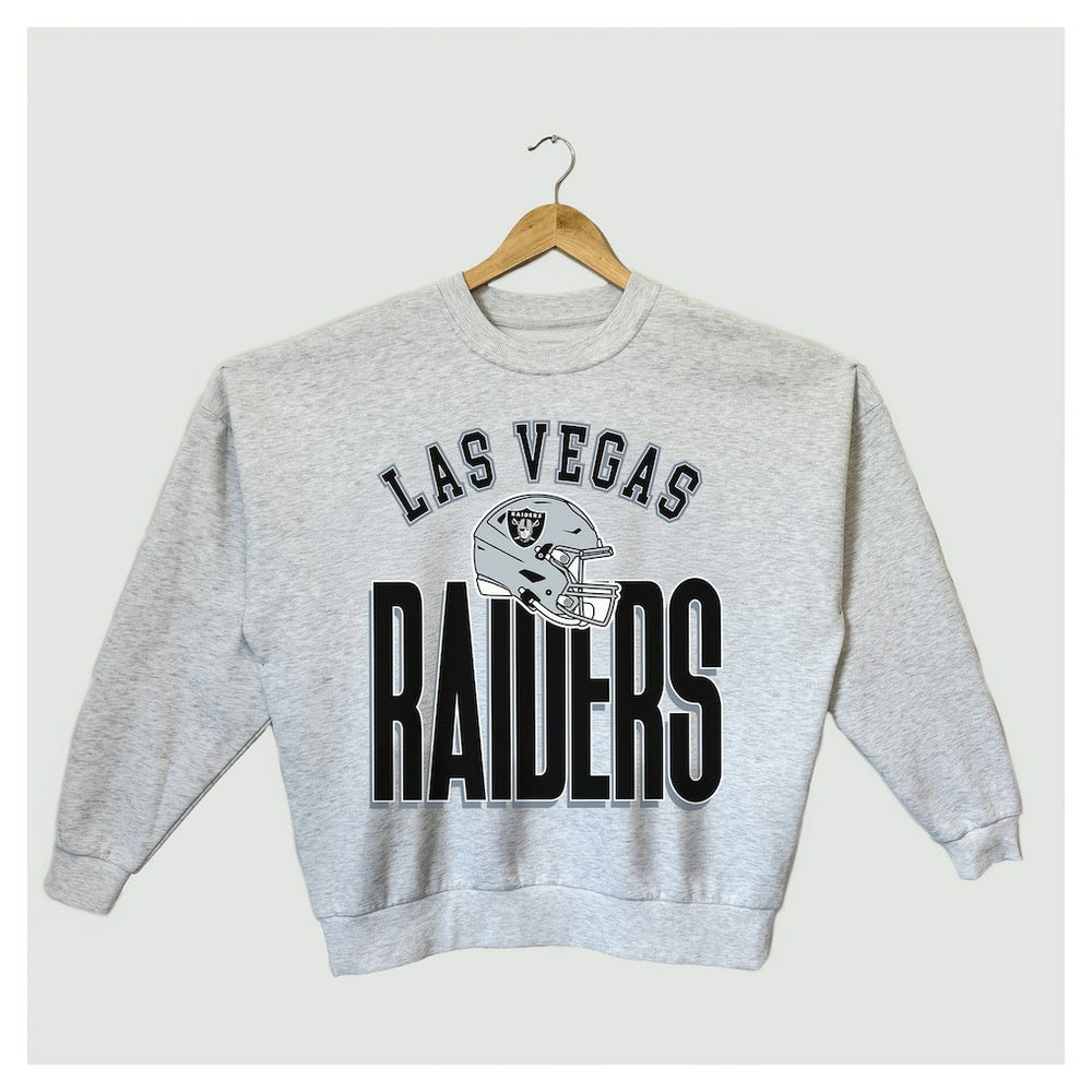 Gameday Couture Women's Fierce Focus Premium Oversized Fleece Pullover Sweatshirt - Las Vegas Raiders Pullover