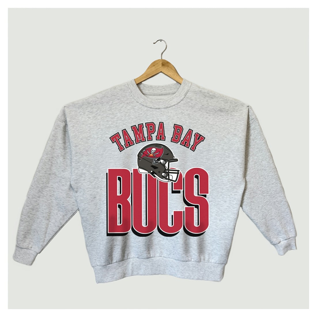 Gameday Couture Women's Fierce Focus Premium Oversized Fleece Pullover Sweatshirt - Tampa Bay Buccaneers Pullover