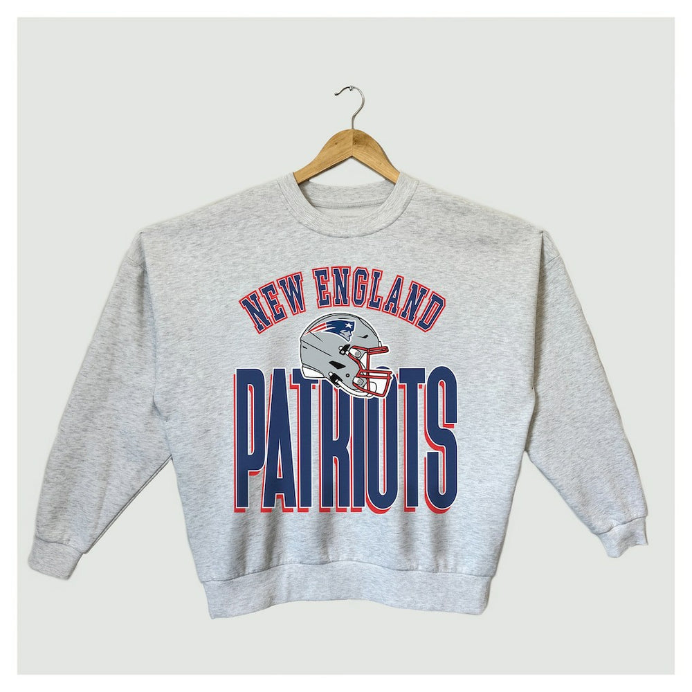Gameday Couture Women's Fierce Focus Premium Oversized Fleece Pullover Sweatshirt - New England Patriots Pullover