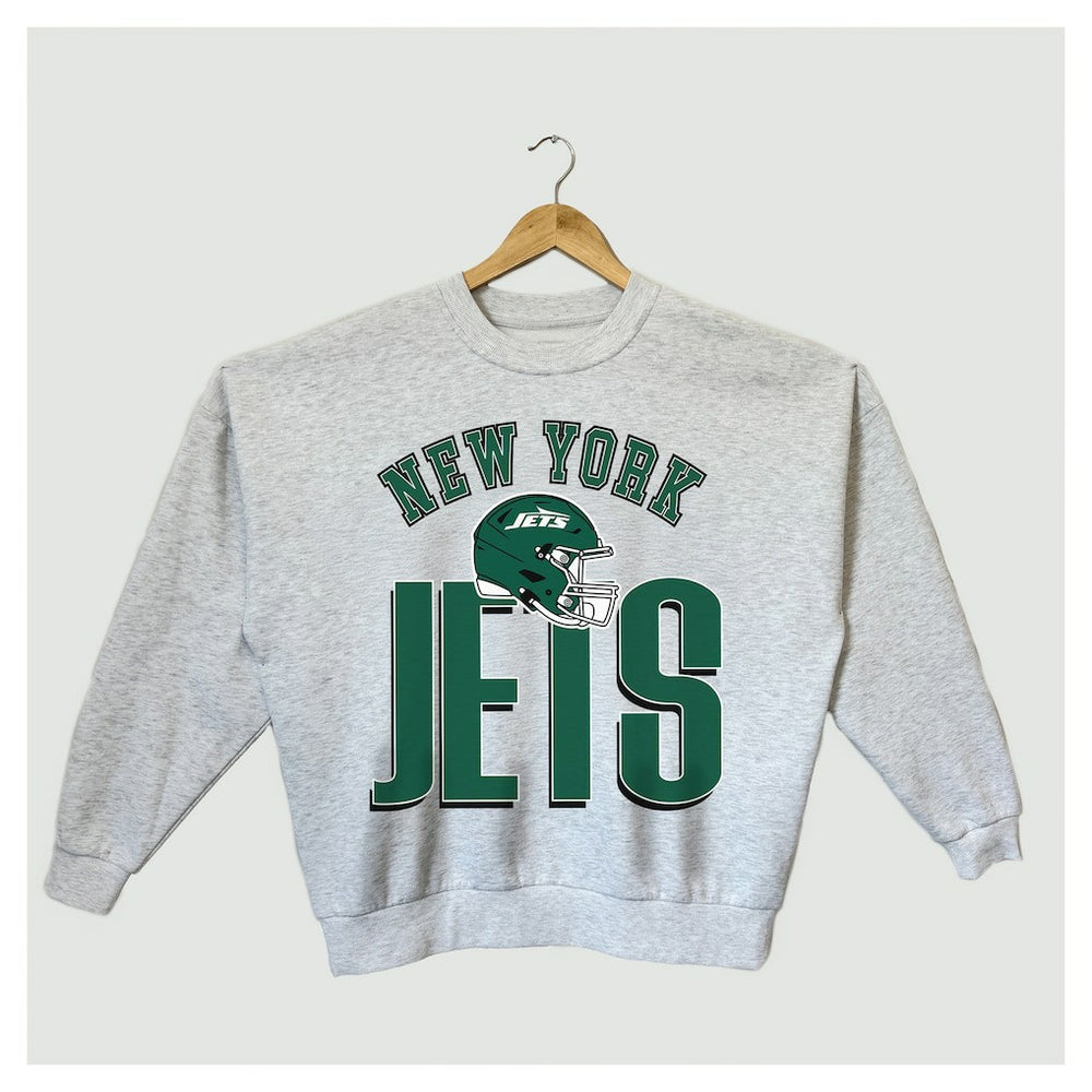Gameday Couture Women's Fierce Focus Premium Oversized Fleece Pullover Sweatshirt - New York Jets Pullover