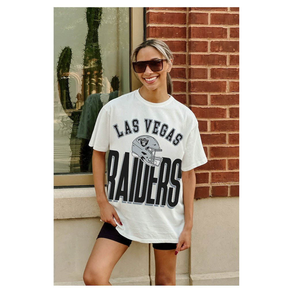 Gameday Couture Women's Oversized Classic Fierce Focus T-Shirt - Las Vegas Raiders T-shirts