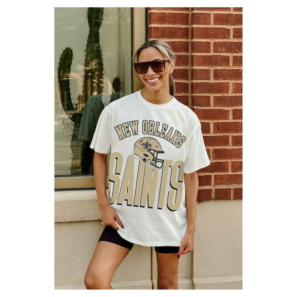 Gameday Couture Women's Oversized Classic Fierce Focus T-Shirt - New Orleans Saints T-shirts