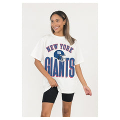 Gameday Couture Women's Oversized Classic Fierce Focus T-Shirt - New York Giants T-shirts