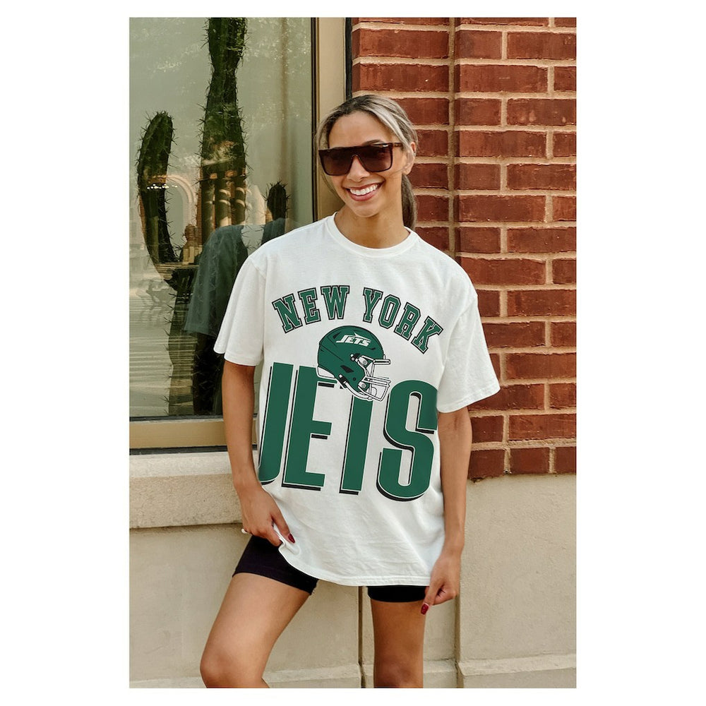 Gameday Couture Women's Oversized Classic Fierce Focus T-Shirt - New York Jets T-shirts
