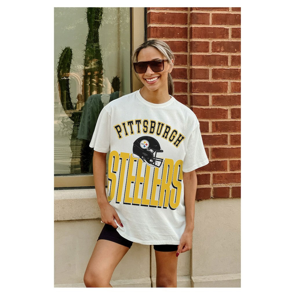 Gameday Couture Women's Oversized Classic Fierce Focus T-Shirt - Pittsburgh Steelers T-shirts