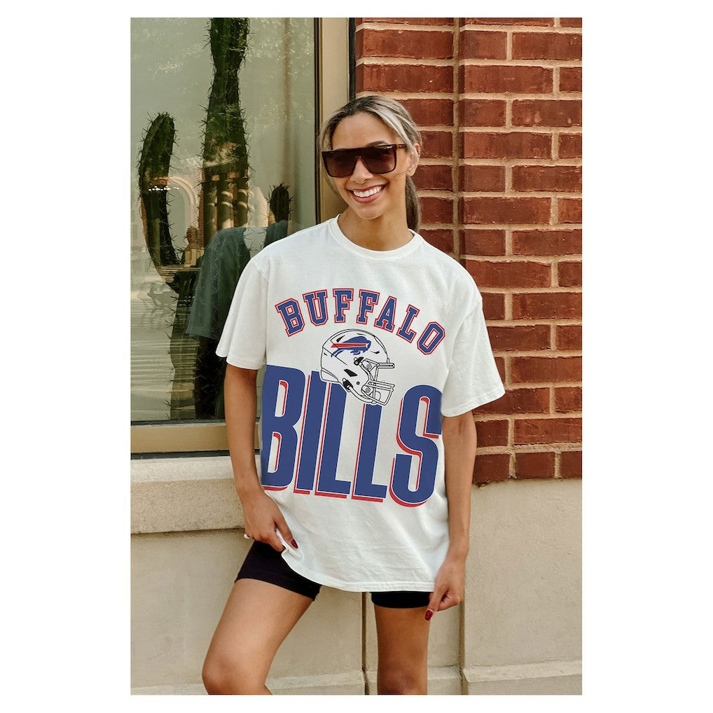 Gameday Couture Women's Oversized Classic Fierce Focus T-Shirt - Buffalo Bills T-shirts
