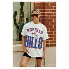 Gameday Couture Women's Oversized Classic Fierce Focus T-Shirt - Buffalo Bills T-shirts