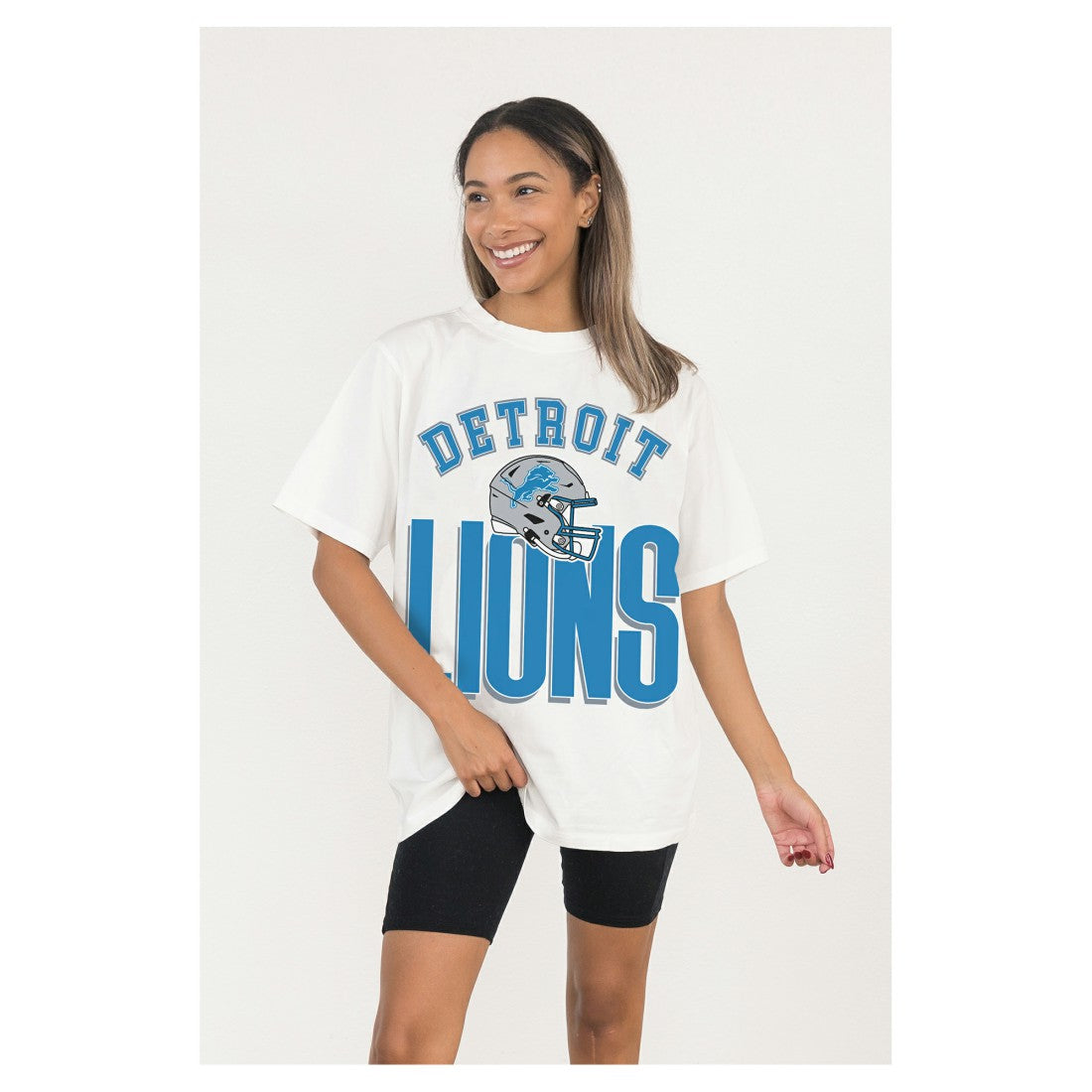 Gameday Couture Women's Oversized Classic Fierce Focus T-Shirt - Detroit Lions T-shirts