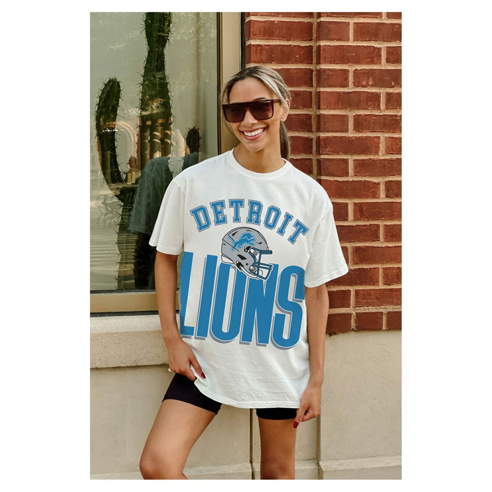 Gameday Couture Women's Oversized Classic Fierce Focus T-Shirt - Detroit Lions T-shirts