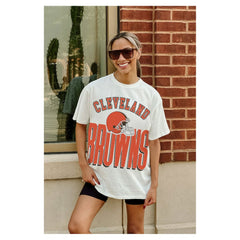 Gameday Couture Women's Oversized Classic Fierce Focus T-Shirt - Cleveland Browns T-shirts