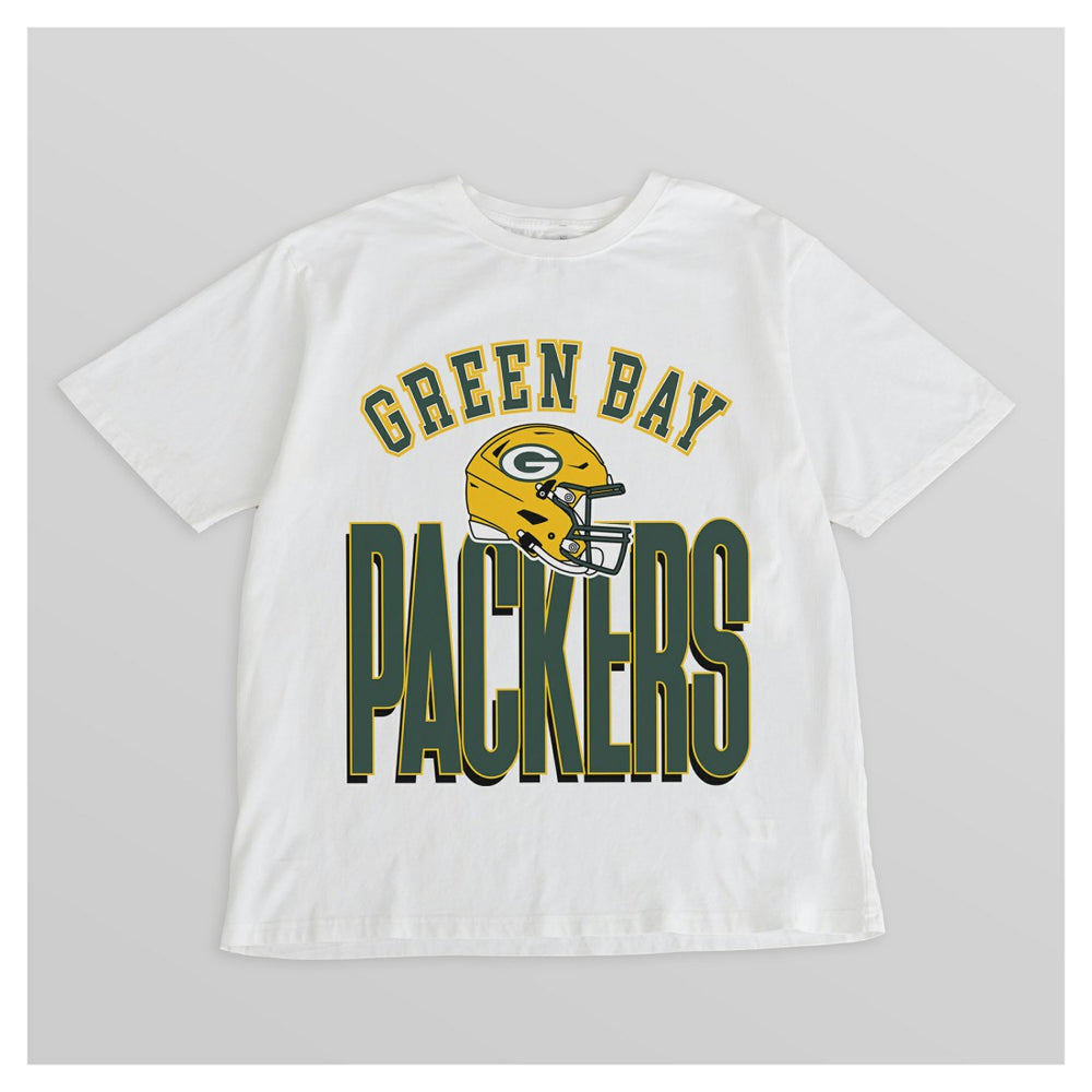 Gameday Couture Women's Oversized Classic Fierce Focus T-Shirt - Green Bay Packers T-shirts