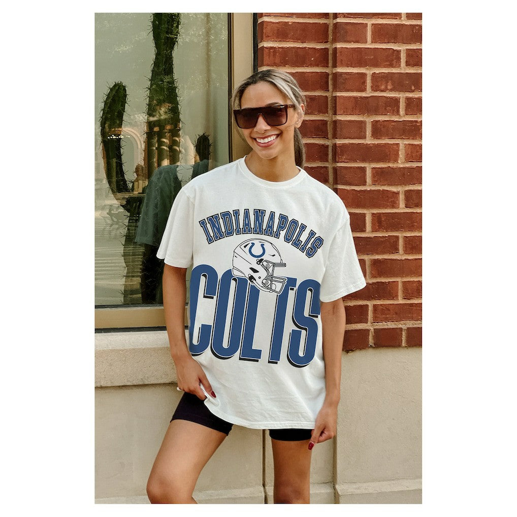 Gameday Couture Women's Oversized Classic Fierce Focus T-Shirt - Indianapolis Colts T-shirts
