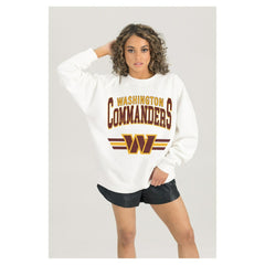 Gameday Couture Women's Swift Strike Premium Oversized Fleece Pullover Sweatshirt - Washington Commanders Pullover