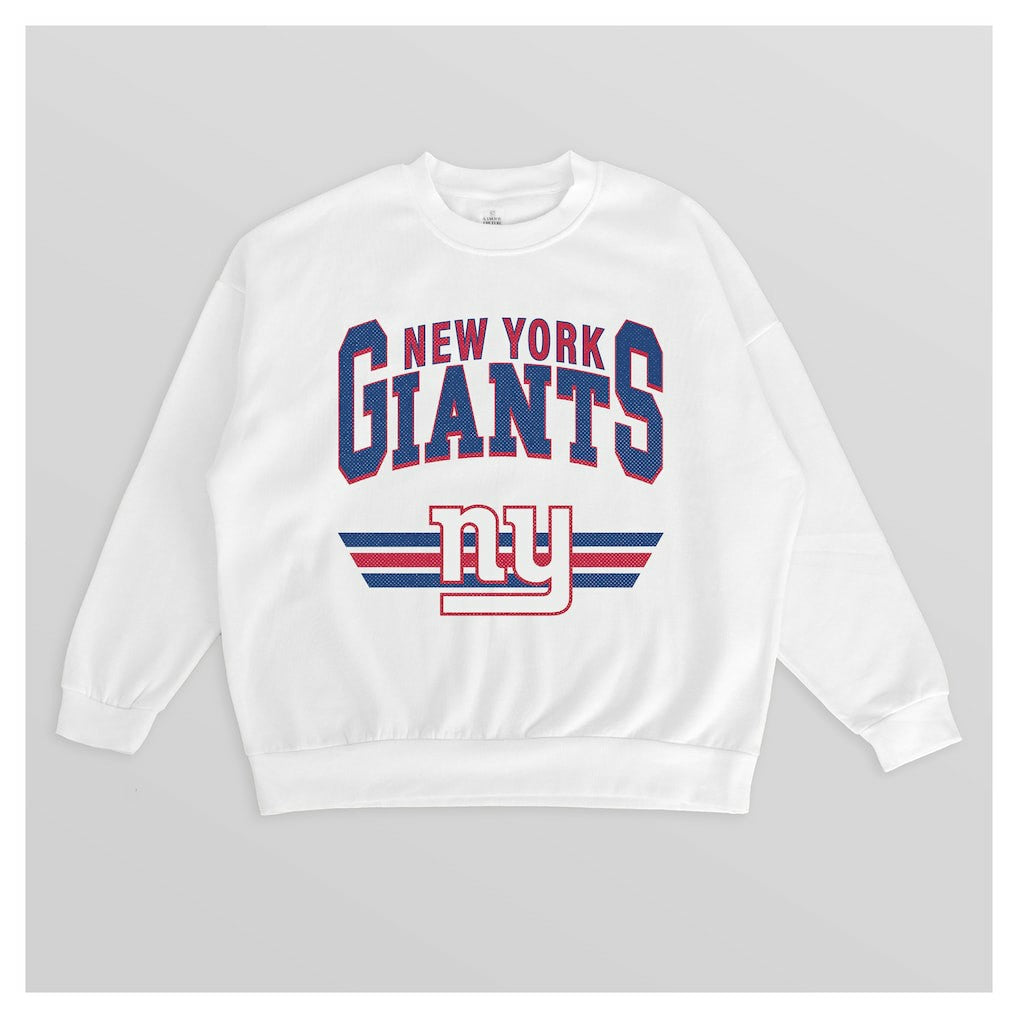 Gameday Couture Women's Swift Strike Premium Oversized Fleece Pullover Sweatshirt - New York Giants Pullover