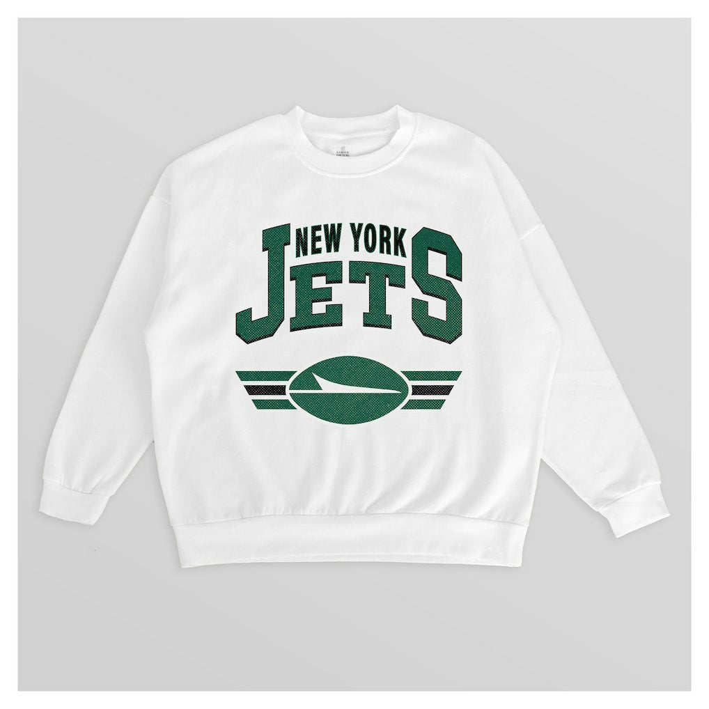Gameday Couture Women's Swift Strike Premium Oversized Fleece Pullover Sweatshirt - New York Jets Pullover