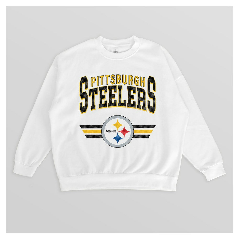 Gameday Couture Women's Swift Strike Premium Oversized Fleece Pullover Sweatshirt - Pittsburgh Steelers Pullover