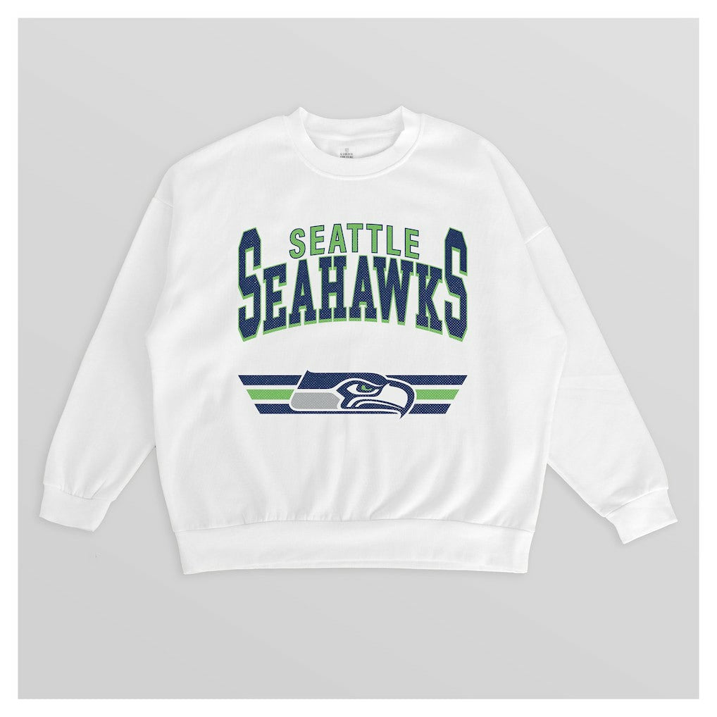 Gameday Couture Women's Swift Strike Premium Oversized Fleece Pullover Sweatshirt - Seattle Seahawks Pullover