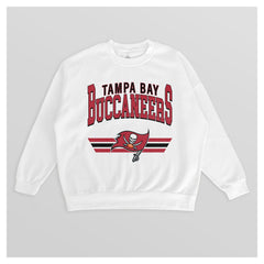 Gameday Couture Women's Swift Strike Premium Oversized Fleece Pullover Sweatshirt - Tampa Bay Buccaneers Pullover