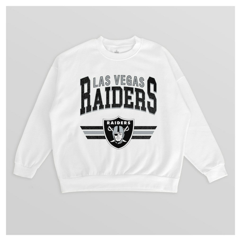 Gameday Couture Women's Swift Strike Premium Oversized Fleece Pullover Sweatshirt - Las Vegas Raiders Pullover