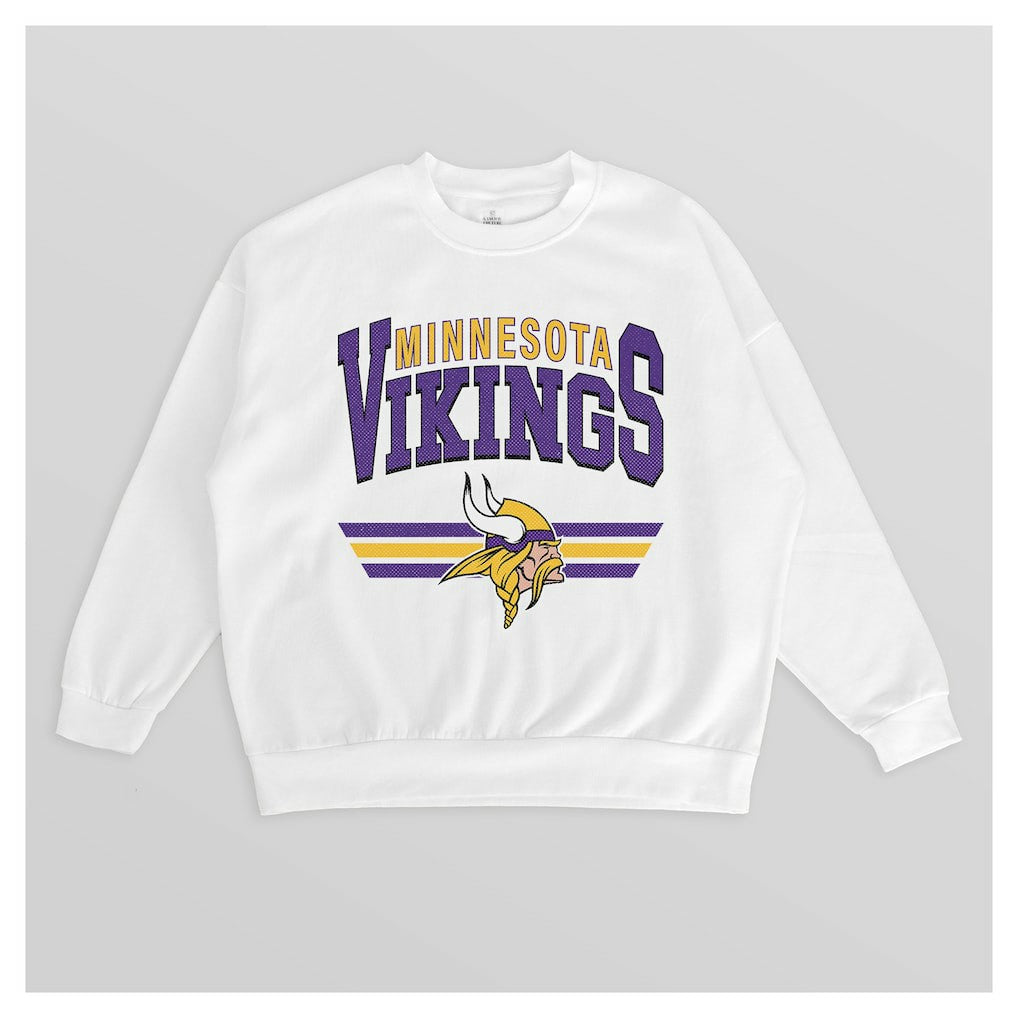 Gameday Couture Women's Swift Strike Premium Oversized Fleece Pullover Sweatshirt - Minnesota Vikings Pullover