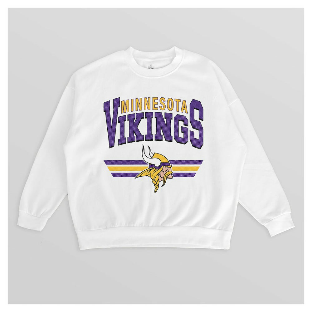 Gameday Couture Women's Swift Strike Premium Oversized Fleece Pullover Sweatshirt - Minnesota Vikings Pullover