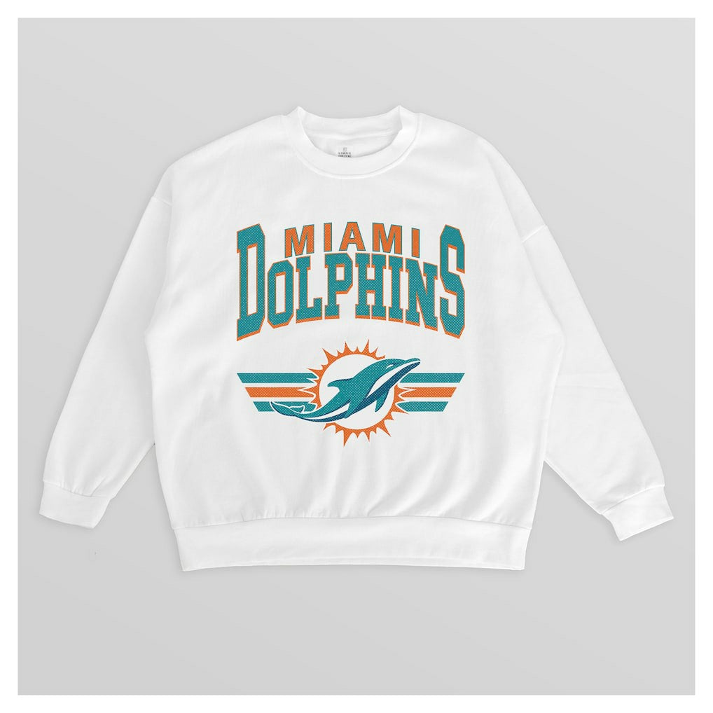 Gameday Couture Women's Swift Strike Premium Oversized Fleece Pullover Sweatshirt - Miami Dolphins Pullover