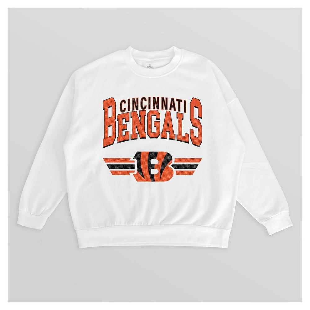 Gameday Couture Women's Swift Strike Premium Oversized Fleece Pullover Sweatshirt - Cincinnati Bengals Pullover