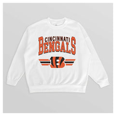 Gameday Couture Women's Swift Strike Premium Oversized Fleece Pullover Sweatshirt - Cincinnati Bengals Pullover