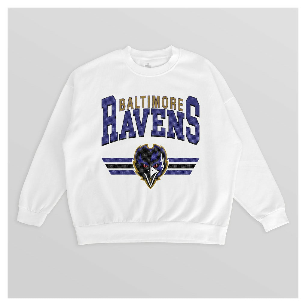 Gameday Couture Women's Swift Strike Premium Oversized Fleece Pullover Sweatshirt - Baltimore Ravens Pullover