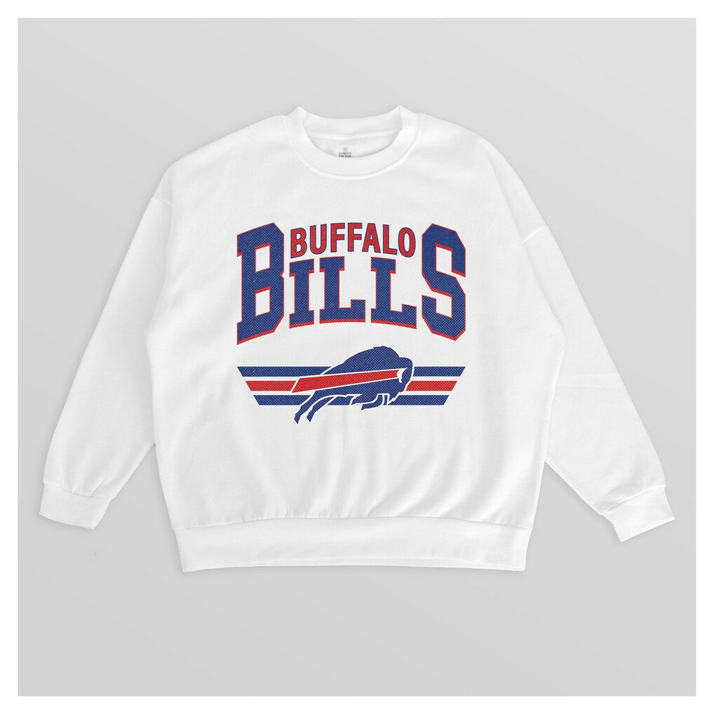 Gameday Couture Women's Swift Strike Premium Oversized Fleece Pullover Sweatshirt - Buffalo Bills Pullover