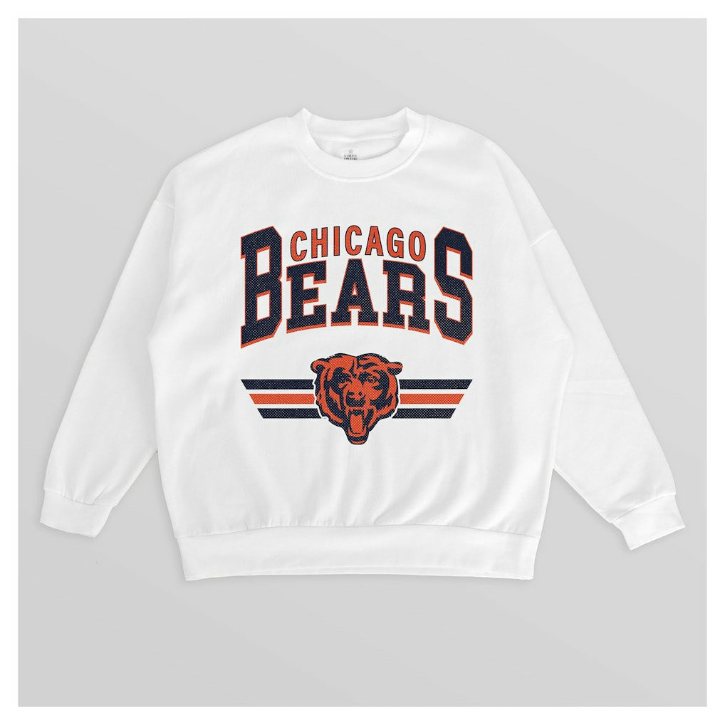 Gameday Couture Women's Swift Strike Premium Oversized Fleece Pullover Sweatshirt - Chicago Bears Pullover