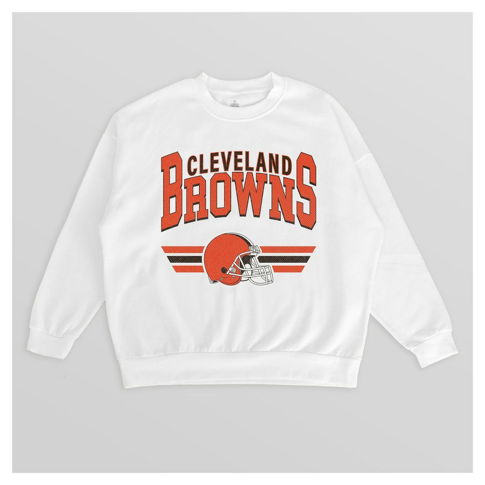 Gameday Couture Women's Swift Strike Premium Oversized Fleece Pullover Sweatshirt - Cleveland Browns Pullover