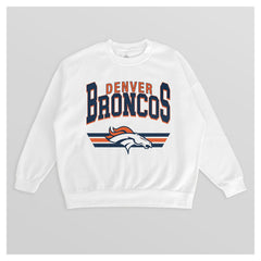 Gameday Couture Women's Swift Strike Premium Oversized Fleece Pullover Sweatshirt - Denver Broncos Pullover