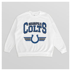 Gameday Couture Women's Swift Strike Premium Oversized Fleece Pullover Sweatshirt - Indianapolis Colts Pullover