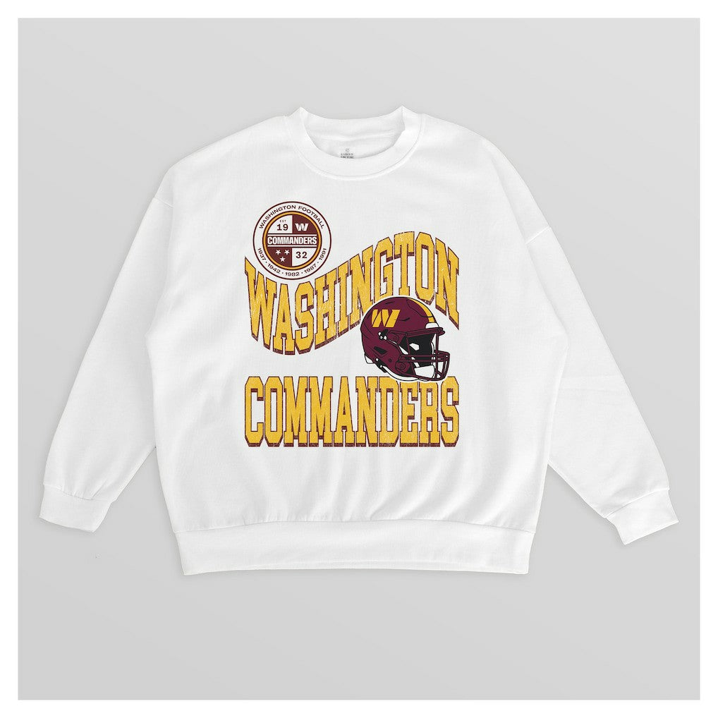 Gameday Couture Women's Oversized Hard Earned Premium Fleece Pullover Sweatshirt - Washington Commanders Pullover