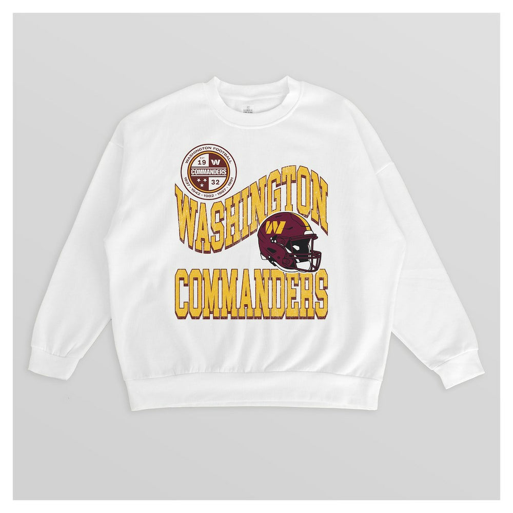 Gameday Couture Women's Oversized Hard Earned Premium Fleece Pullover Sweatshirt - Washington Commanders Pullover