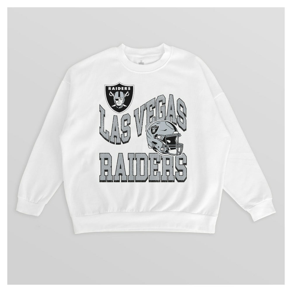 Gameday Couture Women's Oversized Hard Earned Premium Fleece Pullover Sweatshirt - Las Vegas Raiders Pullover