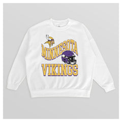 Gameday Couture Women's Oversized Hard Earned Premium Fleece Pullover Sweatshirt - Minnesota Vikings Pullover