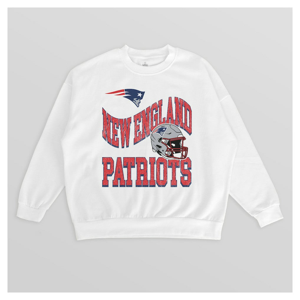 Gameday Couture Women's Oversized Hard Earned Premium Fleece Pullover Sweatshirt - New England Patriots Pullover