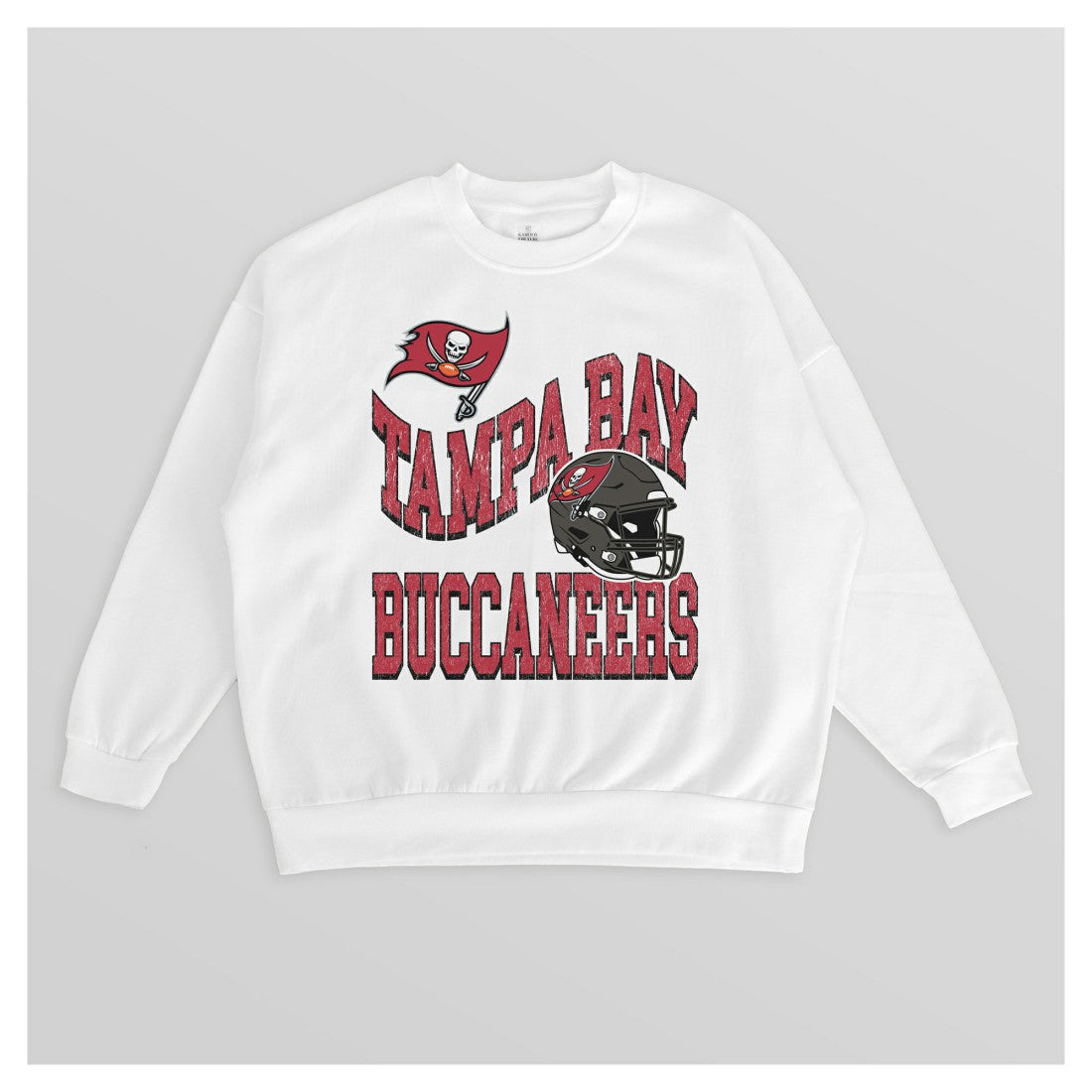 Gameday Couture Women's Oversized Hard Earned Premium Fleece Pullover Sweatshirt - Tampa Bay Buccaneers Pullover