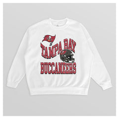 Gameday Couture Women's Oversized Hard Earned Premium Fleece Pullover Sweatshirt - Tampa Bay Buccaneers Pullover