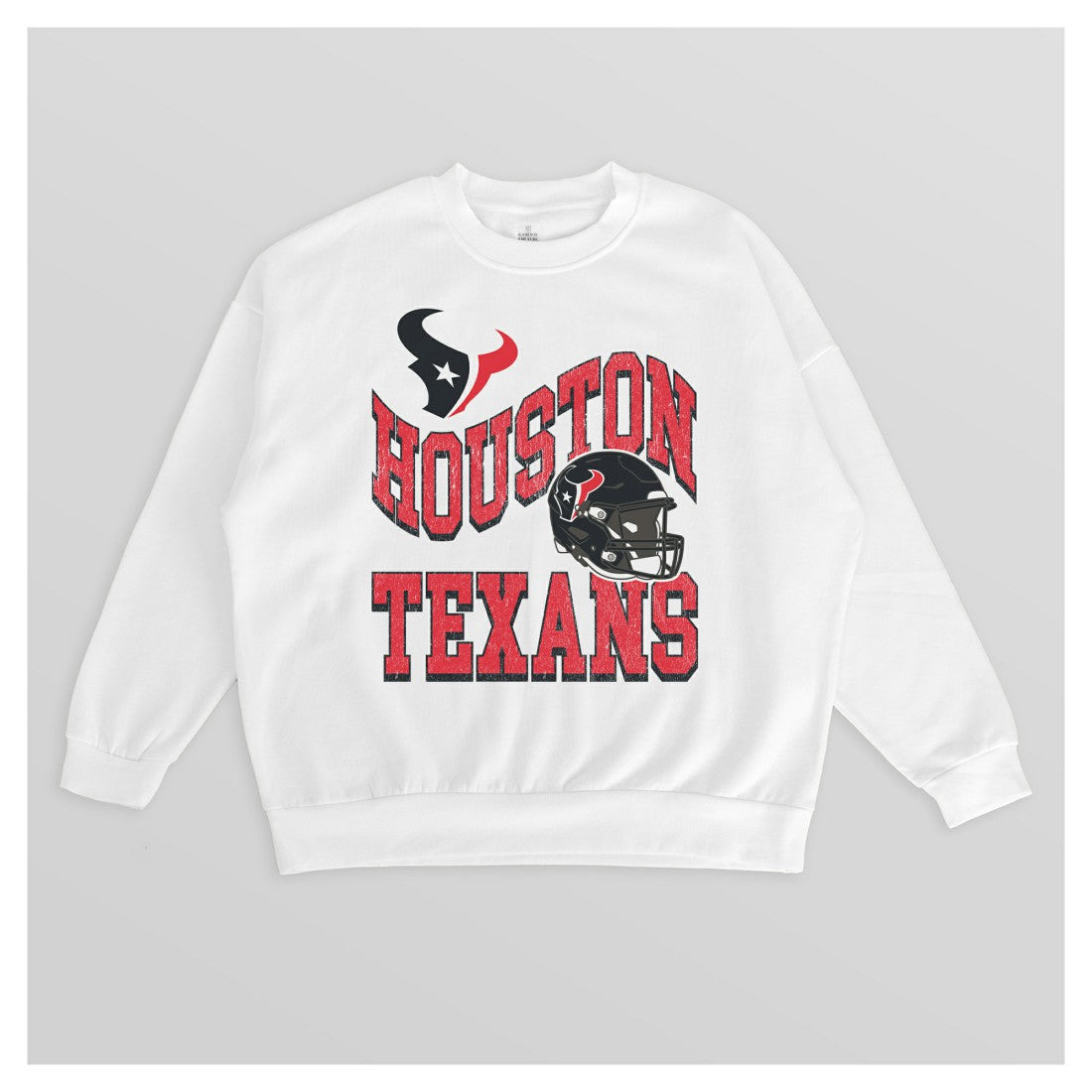 Gameday Couture Women's Oversized Hard Earned Premium Fleece Pullover Sweatshirt - Houston Texans Pullover